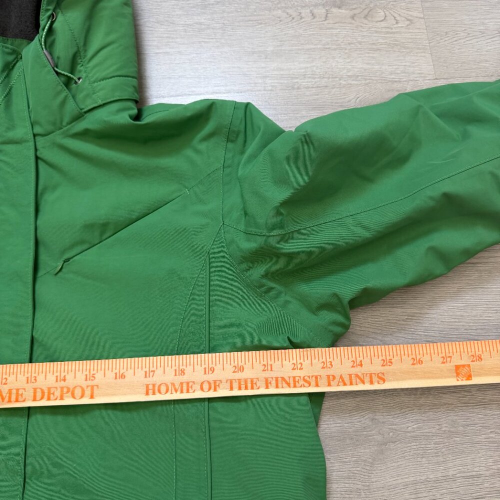 Lands' End Squall Waterproof Fleece Lined Hooded Parka Coat Green Womens L 14-16 - Picture 16 of 16